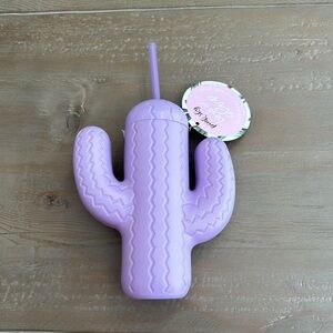 Pink Sky Cactus Cup with Straw - Purple - 21 oz - Dishwasher Safe - Brand New